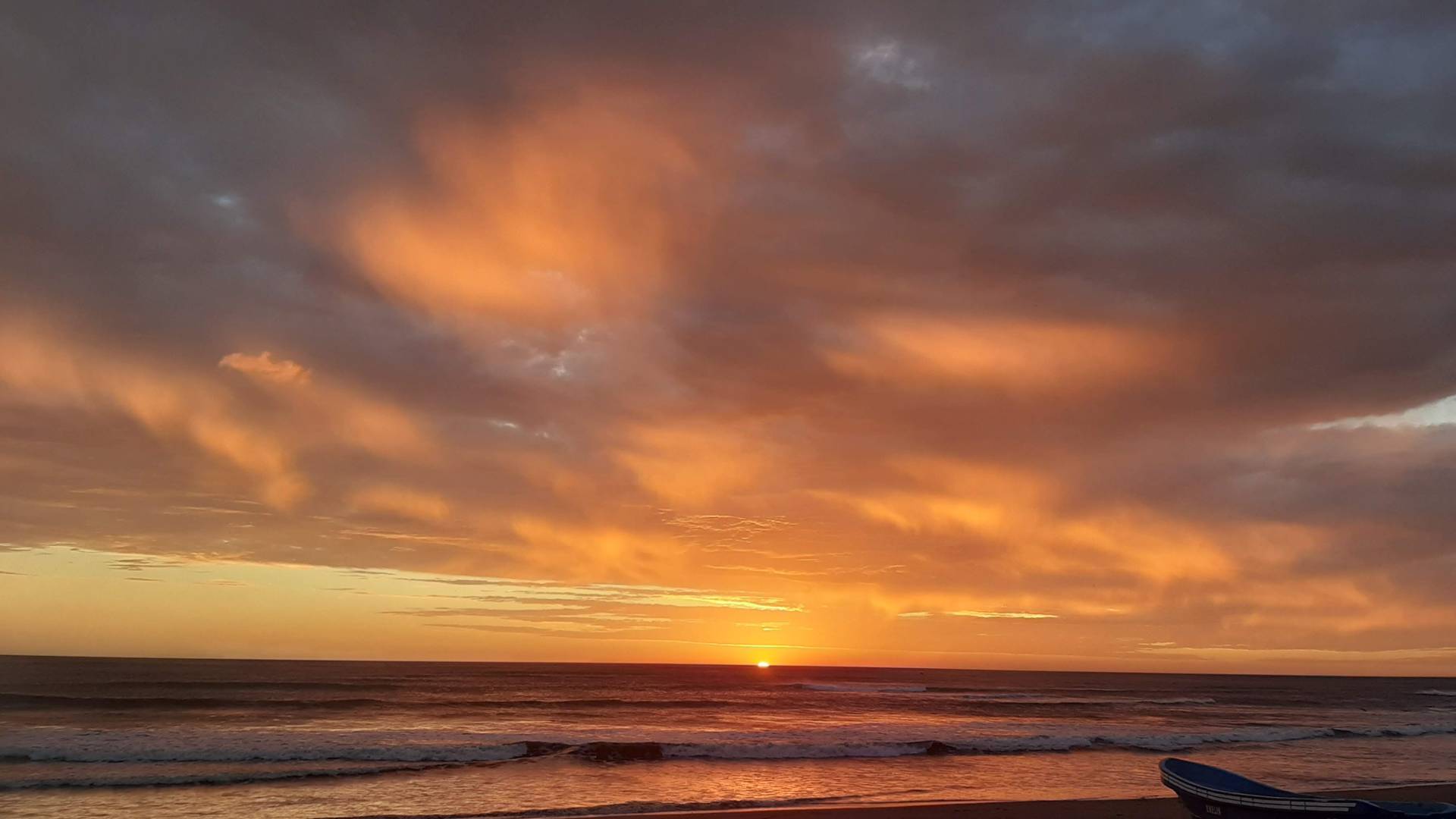 Sunset at Playa San Diego on Nicaragua's Pacific coast