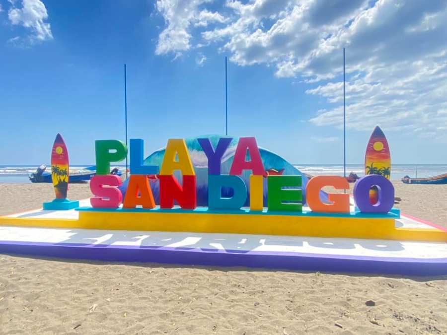 Playa San Diego con la marea baja