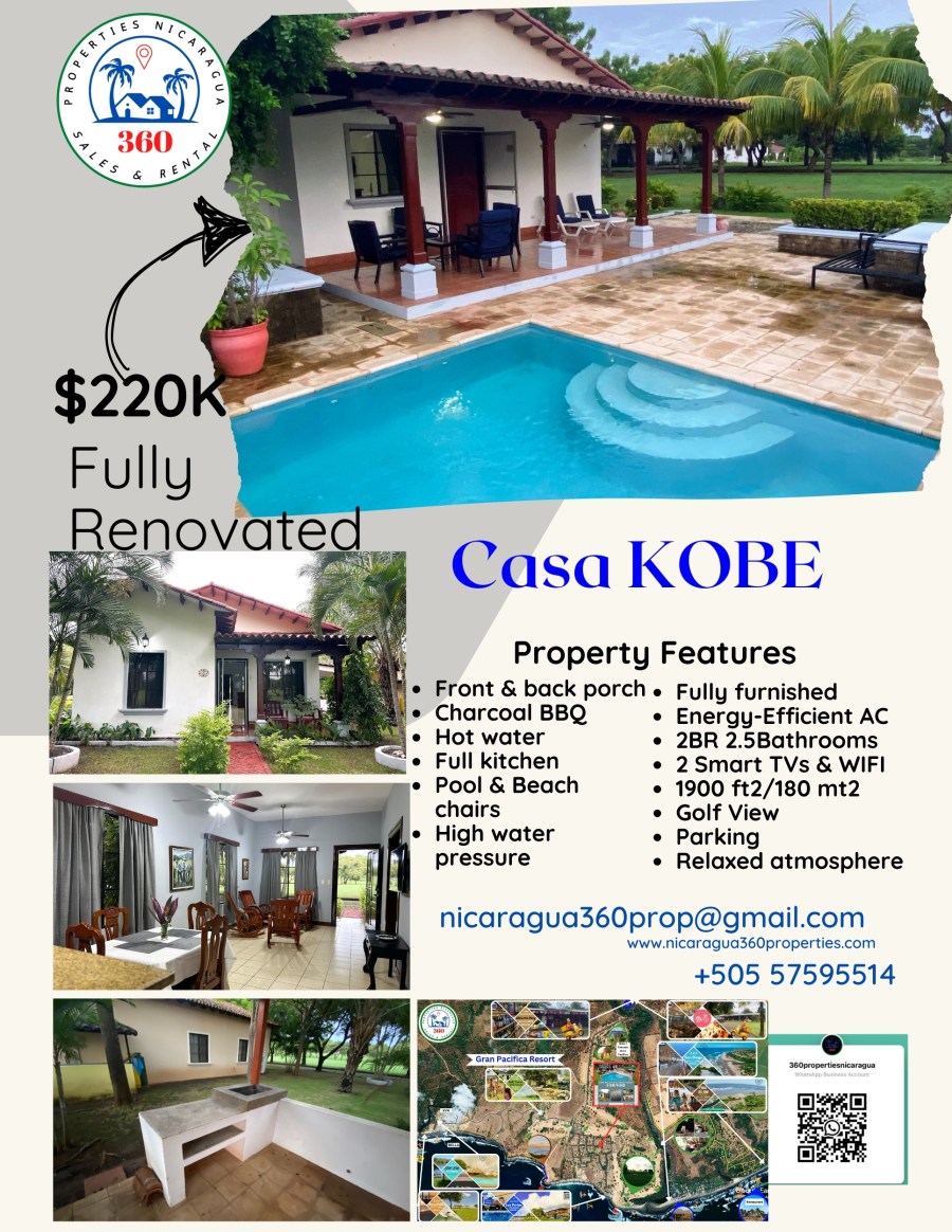 Casa Kobe A-66, casa con vista al mar en Gran Pacífica